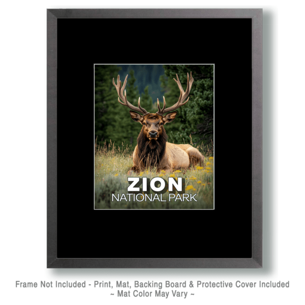 Zion National Park - Relaxing Elk Art