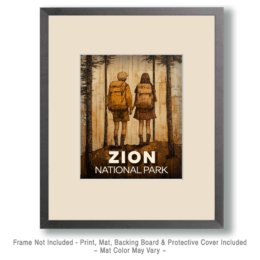 Zion National Park - Hiking Together Art