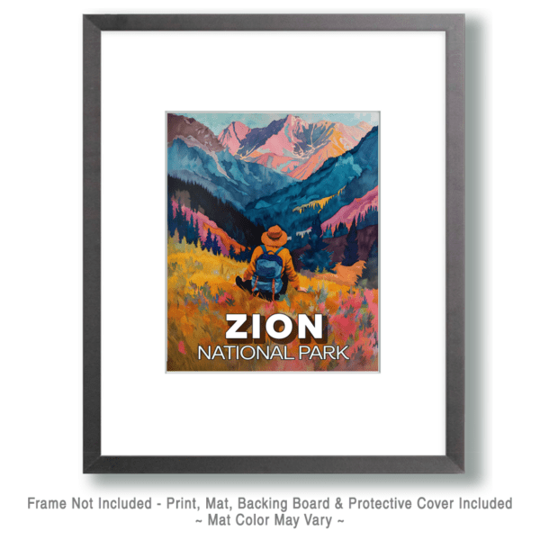 Zion National Park - Hiker's Solitude Art