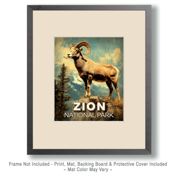 Zion National Park Bighorn Sheep Ram Art