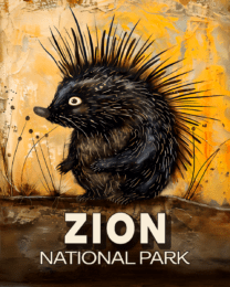 Zion National Park - Folk Art Porcupine