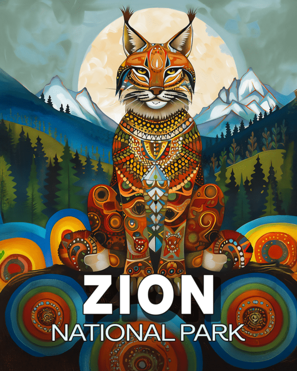 Zion National Park - Stylized Bobcat