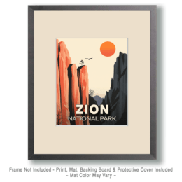 Zion National Park -Minimalist Narrows Art