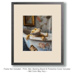 Bearded Dragon in Bathtub Art
