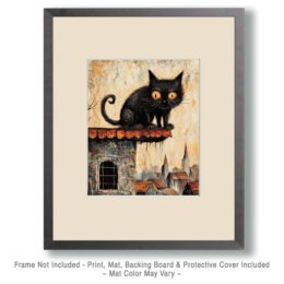 Cat on Roof Art