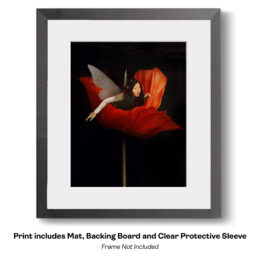 Fairy Peeking Out From Poppy art print