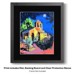 Midnight Chapel Service Abstract Impressionism art print