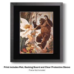 Bigfoot and Fairy Dance Party art print