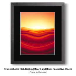 Desert Rippled Sand Sunset art print