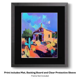 Remote Chapel Abstract Impressionism art print