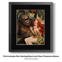 Bigfoot is Hilarious to Fairy art print