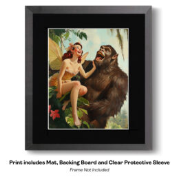Oh you! Fairy Says To Bigfoot art print