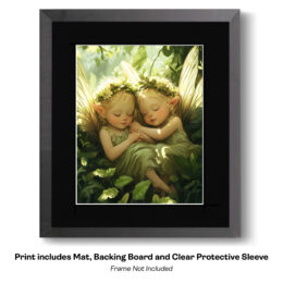 Shhh Baby Fairies Napping art print