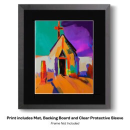 Chapel on the Plaza Abstract Impressionism art print