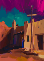 The Big Chapel Abstract Impressionism art print