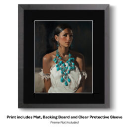 Young Woman Adorned in Turquoise ART PRINT