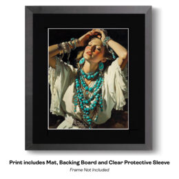 Soaking up te Sun in Turquoise art print