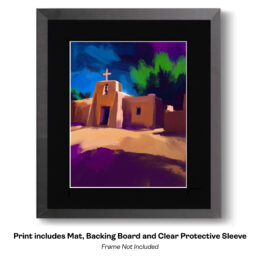 Evening Chapel Service Abstract Impressionism art print