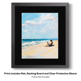 Book Plus Beach Equals Heaven art print