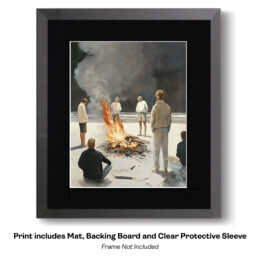 Boys Bonding With Bon Fire art print