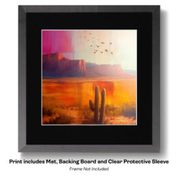 Southwest Saturated Landscape Birds Flock Over Canyon art print