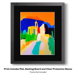 Country Chapel Abstract Impressionism art print