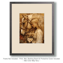 Serene Moment Between a Girl and Her Horse Art