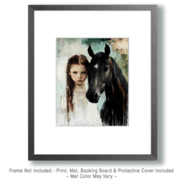 Two Stars - A Girl and Her Horse Art