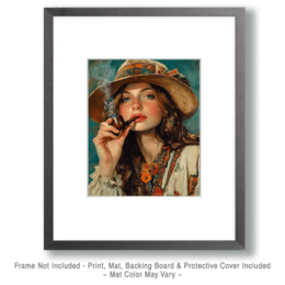 Vagabon Lady Smoking Art