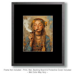 Young Hippie Smoking Art