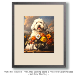 Old English Sheep Dog Painting Art