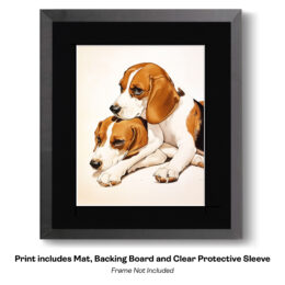 Beagle Buddies art print