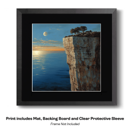 Summer Moon Cliffside art print