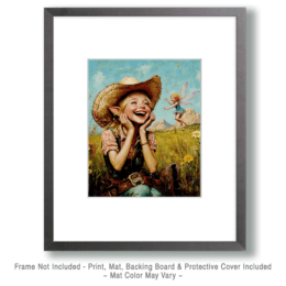 Fairy and Elf Have a Good Laugh Art