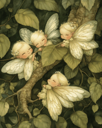 Baby Fairies Blending In art print