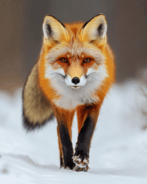 Walking Red Fox