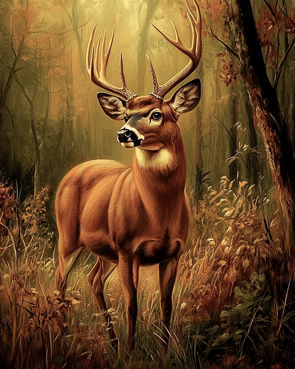 Pensive Buck Deer
