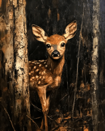 Shy Whitetail Deer Fawn