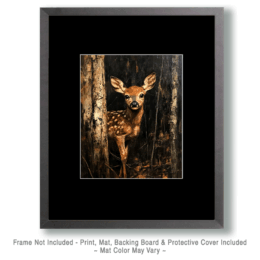 Shy Whitetail Deer Fawn Art
