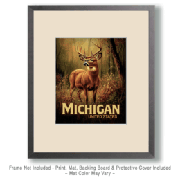 Michigan Buck Deer Art