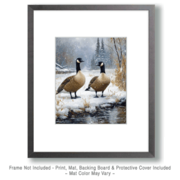 Classic Canadian Geese Pair Art