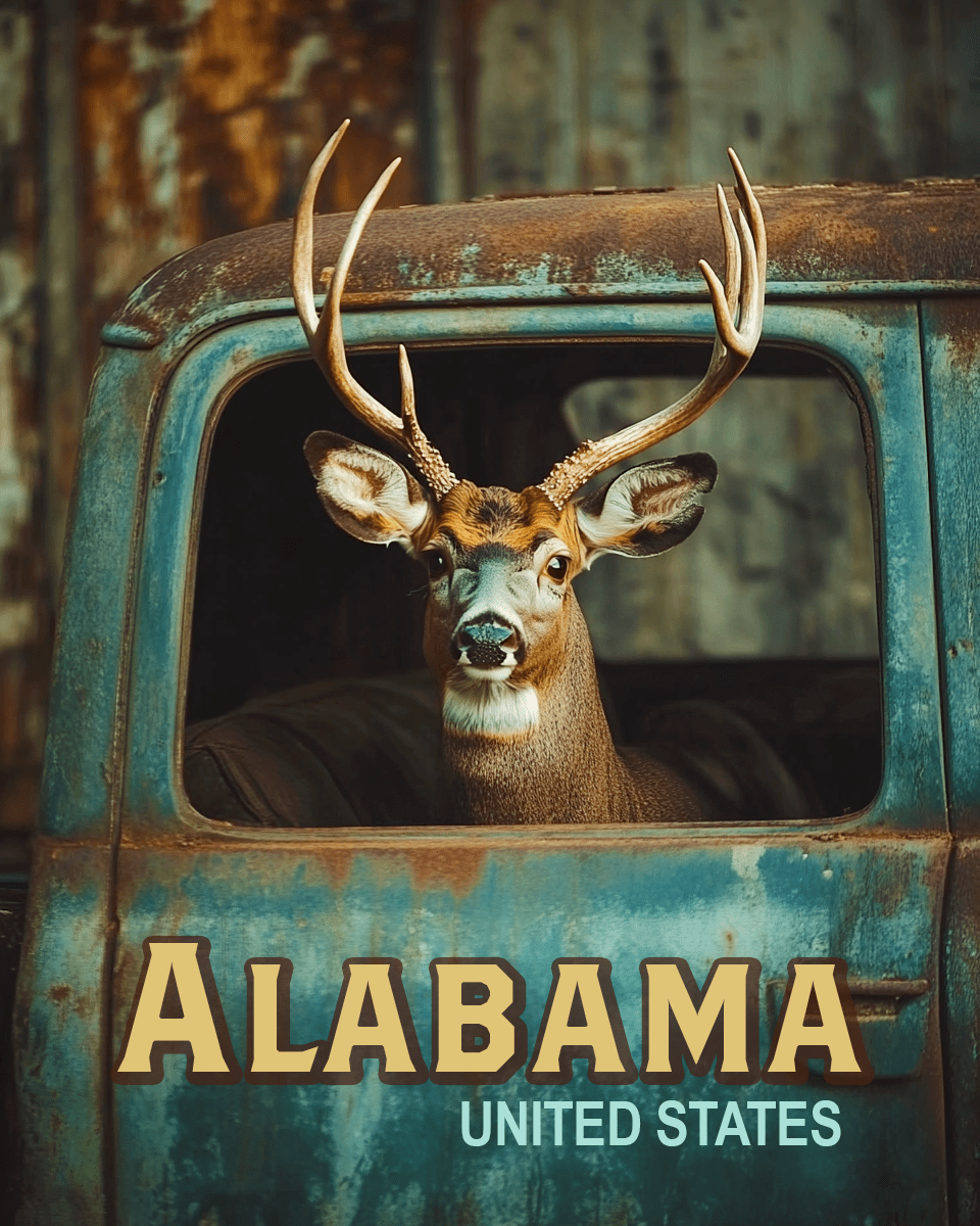 Alabama Buck in Pickup
