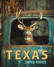 Texas Buck in Pickup