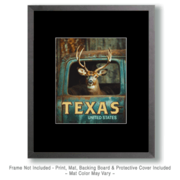 Texas Buck in Pickup Art