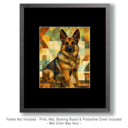 Stylized German Shepherd #1 Art
