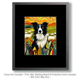Stylized Border Collie #1 Art