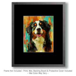 Stylized Bernese Mountain Dog #2 Art