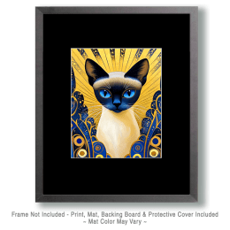 Stylized Siamese Cat #2 Art