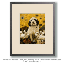 Vintage Old English Sheepdog #2 Art