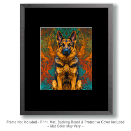 Stylized German Shepherd #3 Art